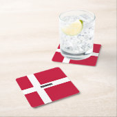 Denemarken Vlag (rood en wit) Kartonnen Onderzetters (Insitu)