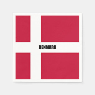 Denemarken Vlag (rood en wit) Servet