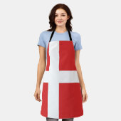 Denemarken vlag schort (Gedragen)