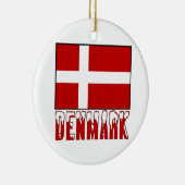 Denemarken Vlag Sneeuw Keramisch Ornament (Rechts)