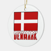 Denemarken Vlag Sneeuw Keramisch Ornament (Links)