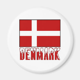 Denemarken Vlag Sneeuw Magneet