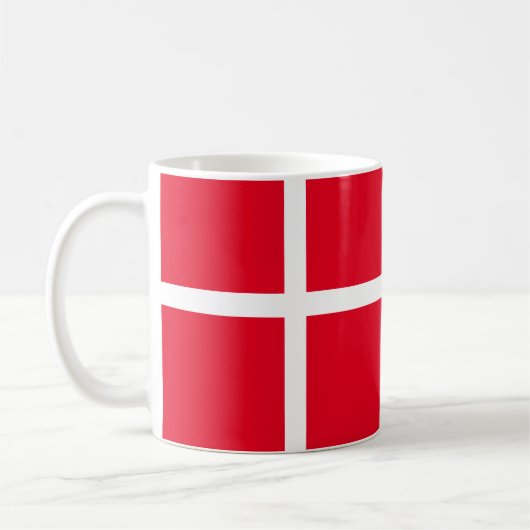 Denemarken Vlag & vlindervloed Koffiemok (Links)