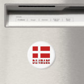 Denemarken Vlag & Woord CC Magneet (Insitu (Vaatwasser))