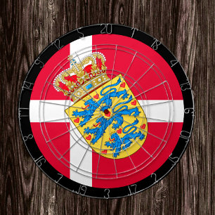 Denemarken Vlaggendartboard en Deense darts/spelbo Dartbord