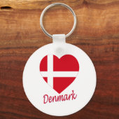 Denemarken Vlaggenhart Sleutelhanger (Voorkant)