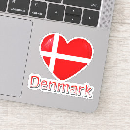 Denemarken Vlaggenhart Sticker