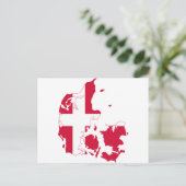Denemarken Vlaggenkaart DK Briefkaart (Staand voorkant)