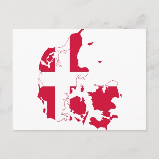 Denemarken Vlaggenkaart DK Briefkaart (Voorkant)