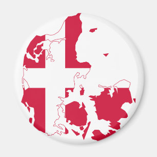 Denemarken Vlaggenkaart DK Magneet