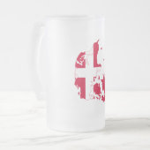 Denemarken - Vlaggenkaart Matglas Bierpul (Voorkant links)