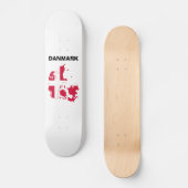 Denemarken - Vlaggenkaart Skateboard (Voorkant)