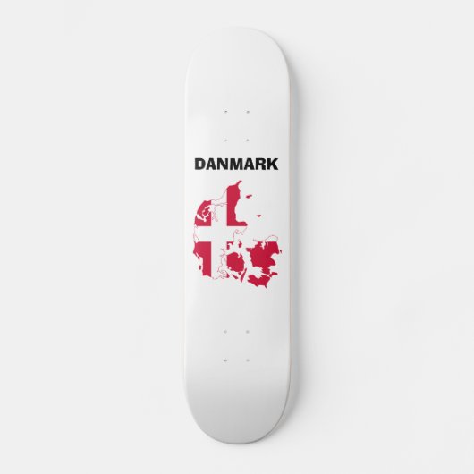 Denemarken - Vlaggenkaart Skateboard (Voorkant)