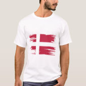 Denemarken Vlaggenpenselen T-shirt (Voorkant)