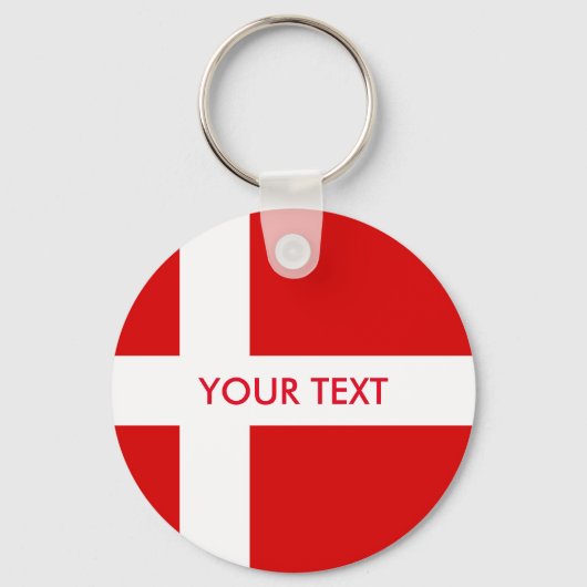 Denemarken vlaggensleutelketen | Deens model Sleutelhanger (Voorkant)