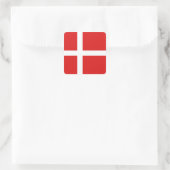 Denemarken Vlaggensticker Vierkante Sticker (Tas)