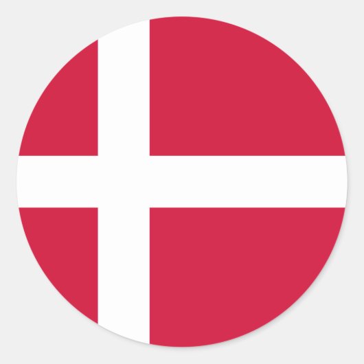 Denemarken Vlagontwerp Ronde Sticker (Voorkant)
