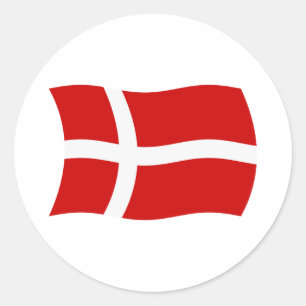 Denemarken Vlagsticker Ronde Sticker