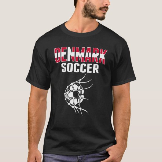 Denemarken Voetbal in netto - golezen Denemarken F T-shirt (Voorkant)