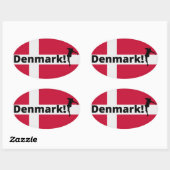 Denemarken voetbal ovale sticker (Vel)