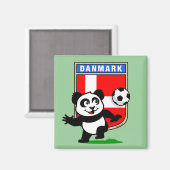 Denemarken Voetbal Panda Magneet (Voorkant / Achterkant)