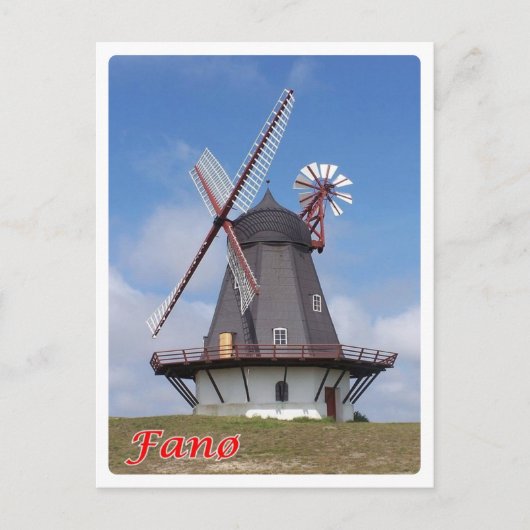 Denemarken - vuurtoren van Fanø - Briefkaart (Voorkant)