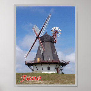 Denemarken - vuurtoren van Fanø - Poster