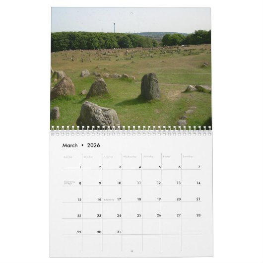Denemarken Wandkalender Kalender (Mar 2026)