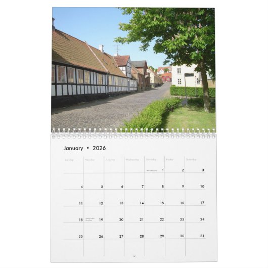 Denemarken Wandkalender Kalender (Jan 2026)