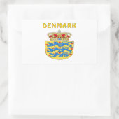 DENEMARKEN Wapen Rechthoekige Sticker (Tas)