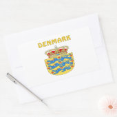 DENEMARKEN Wapen Rechthoekige Sticker (Envelop)