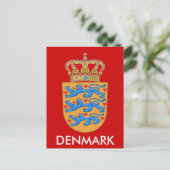 Denemarken Wapenmunt Briefkaart! Briefkaart (Staand voorkant)