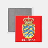 Denemarken Wapenmunt Gift Magnet (Voorkant / Achterkant)