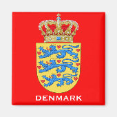 Denemarken Wapenmunt Gift Magnet (Voorkant)