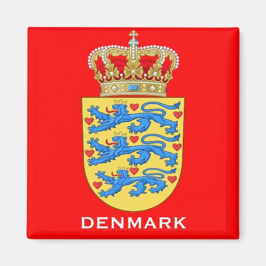 Denemarken Wapenmunt Gift Magnet (Voorkant)