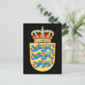 denemarken wapenschild briefkaart (Staand voorkant)