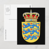 denemarken wapenschild briefkaart (Voorkant / Achterkant)