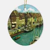  Denemarken, waterfront Kopenhagen Keramisch Ornament (Links)