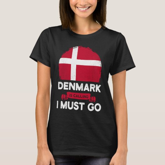 Denemarken zegt dat ik moet gaan naar het Deense v T-shirt (Voorkant)