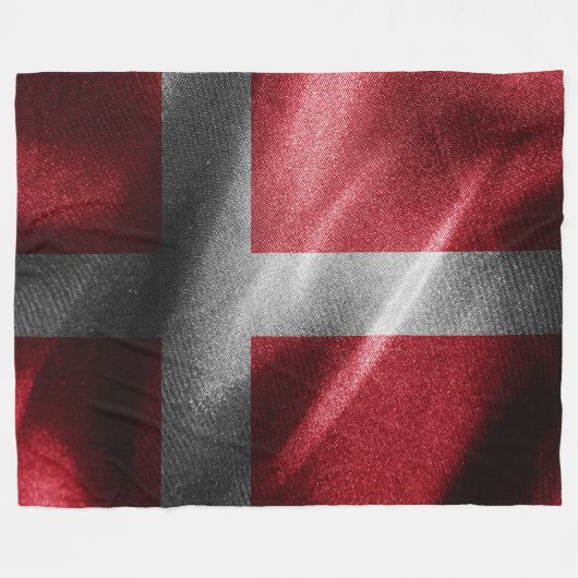 Denemarken zijden vlag fleece deken (Voorkant (Horizontaal))