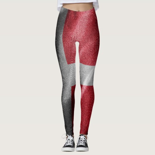 Denemarken zijden vlag leggings (Voorkant)