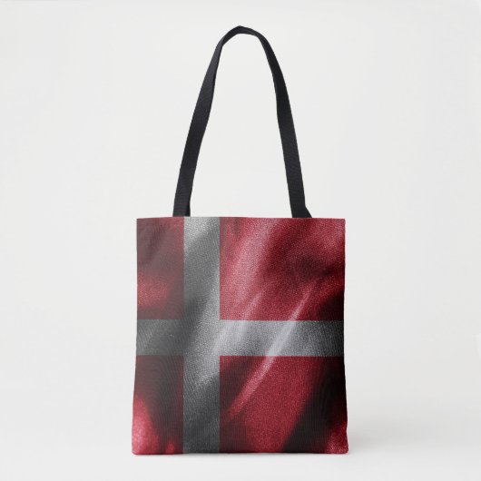 Denemarken zijden vlag tote bag (Voorkant)
