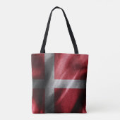 Denemarken zijden vlag tote bag (Achterkant)