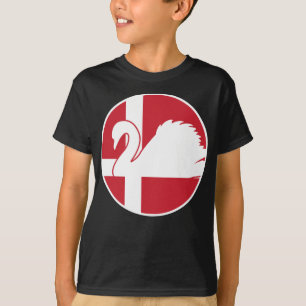 Denemarken Zwaan Deense nationale dierenvlag T-shirt