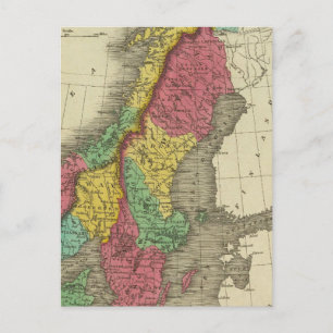 Denemarken, Zweden en Noorwegen Briefkaart