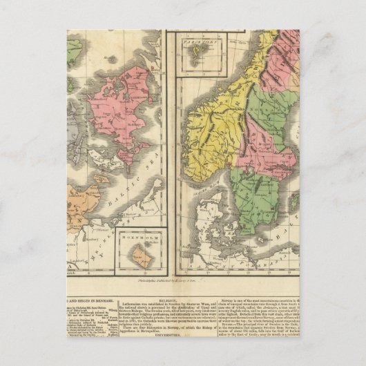 Denemarken, Zweden en Noorwegen Briefkaart (Voorkant)