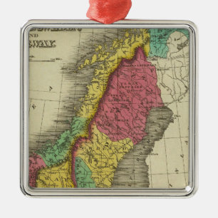 Denemarken, Zweden en Noorwegen Metalen Ornament