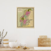 Denemarken, Zweden en Noorwegen Poster (Keuken)