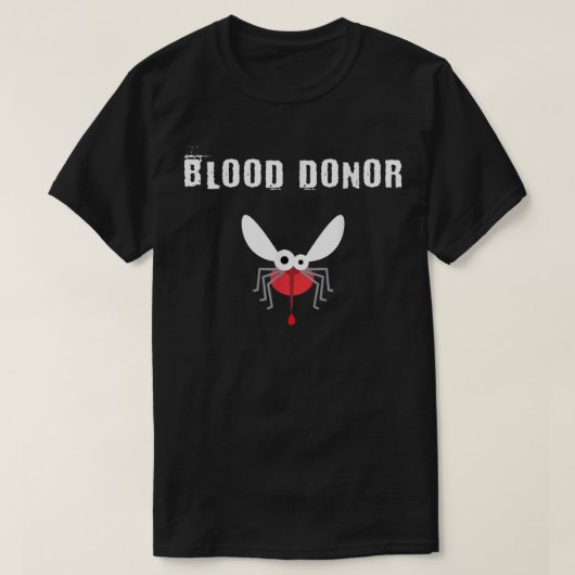 Dengue Mosquito bloed doneren en levens redden T-shirt (Design voorkant)
