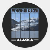 Denhall Glacier Alaska Ronde Sticker (Voorkant)